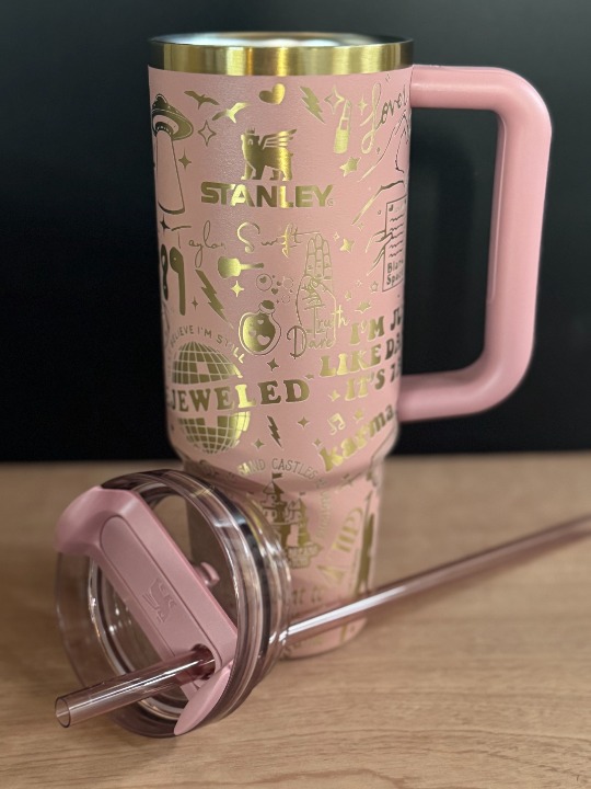30oz Stanley Antique Pink Swiftie Engraved Tumbler