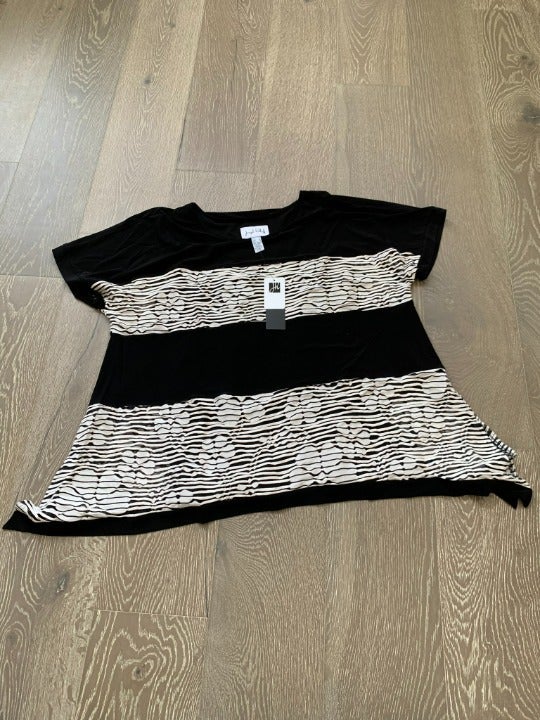 Joseph Ribkoff black and white blouse size 14