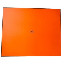 Hermès Box Lidded 18 15 x 4 Authentic Orange Decor Display Storage Resale