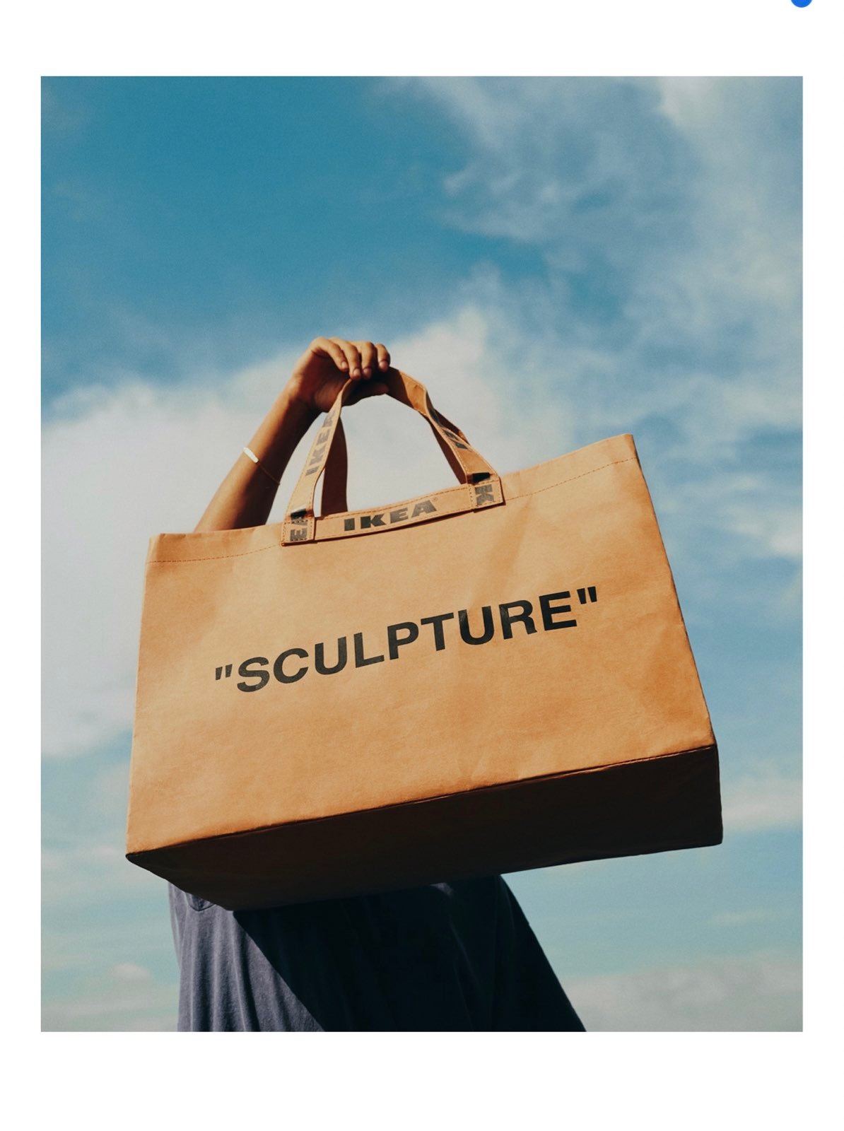 IKEA SCULPTURE X VIRGIL ABLOH Markerad Bag NWT
