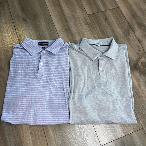 Peter Millar Lot of 2 Polos Men Medium Bin B-23