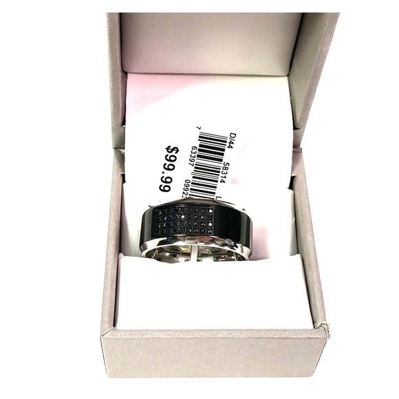 Men’s Black IP CZ Stainless Steel Ring10
