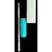Vintage Fever Glass Thermometer MCM Holder Stand Blue White