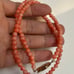 Orange pink angel skin coral necklace