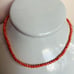 Orange pink angel skin coral necklace