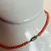Orange pink angel skin coral necklace