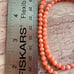 Orange pink angel skin coral necklace