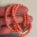 Orange pink angel skin coral necklace