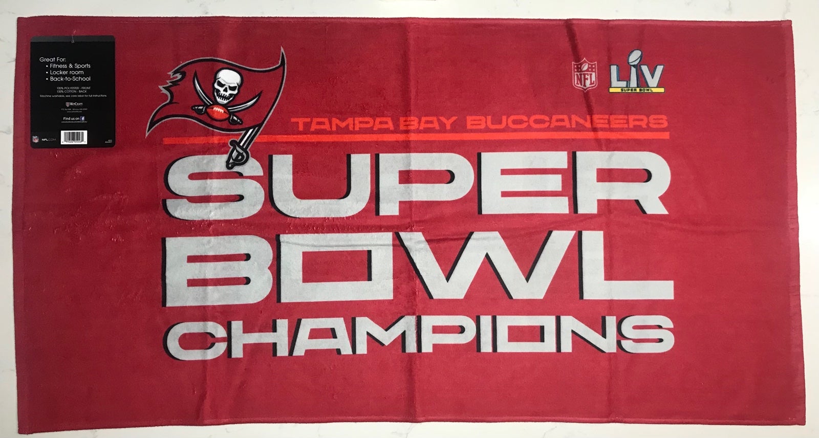 WinCraft Tampa Bay Buccaneers Super Bowl LV Champions Locker Room towel