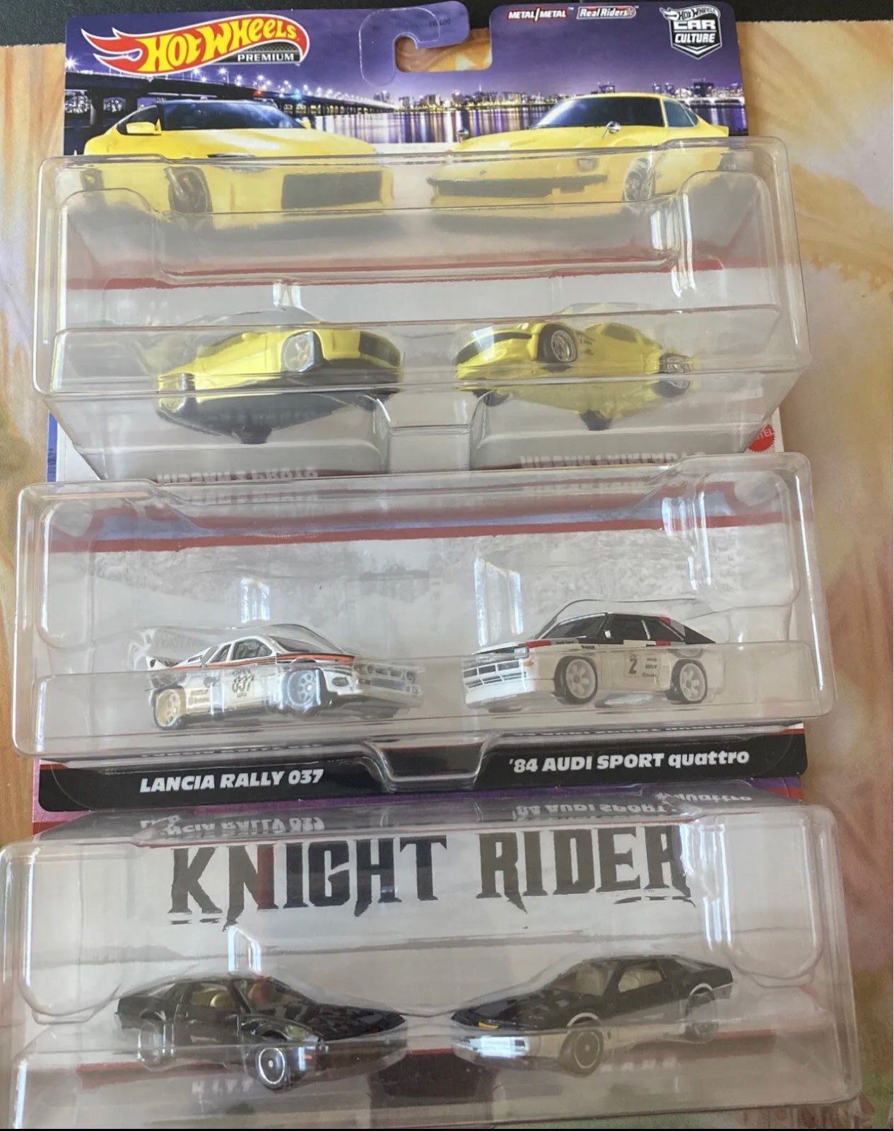 2022 Hot Wheels Car Culture 2 Pack SET Lancia Audi Knight Rider Nissan Z NIB Lot