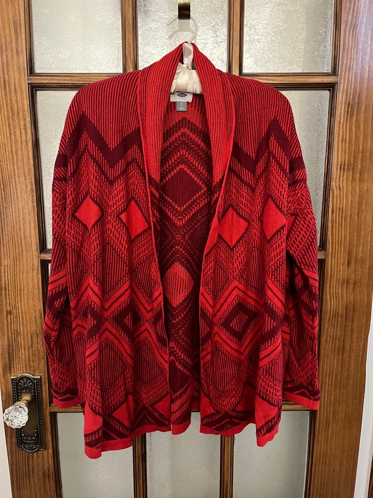 red cardigan sweater old navy