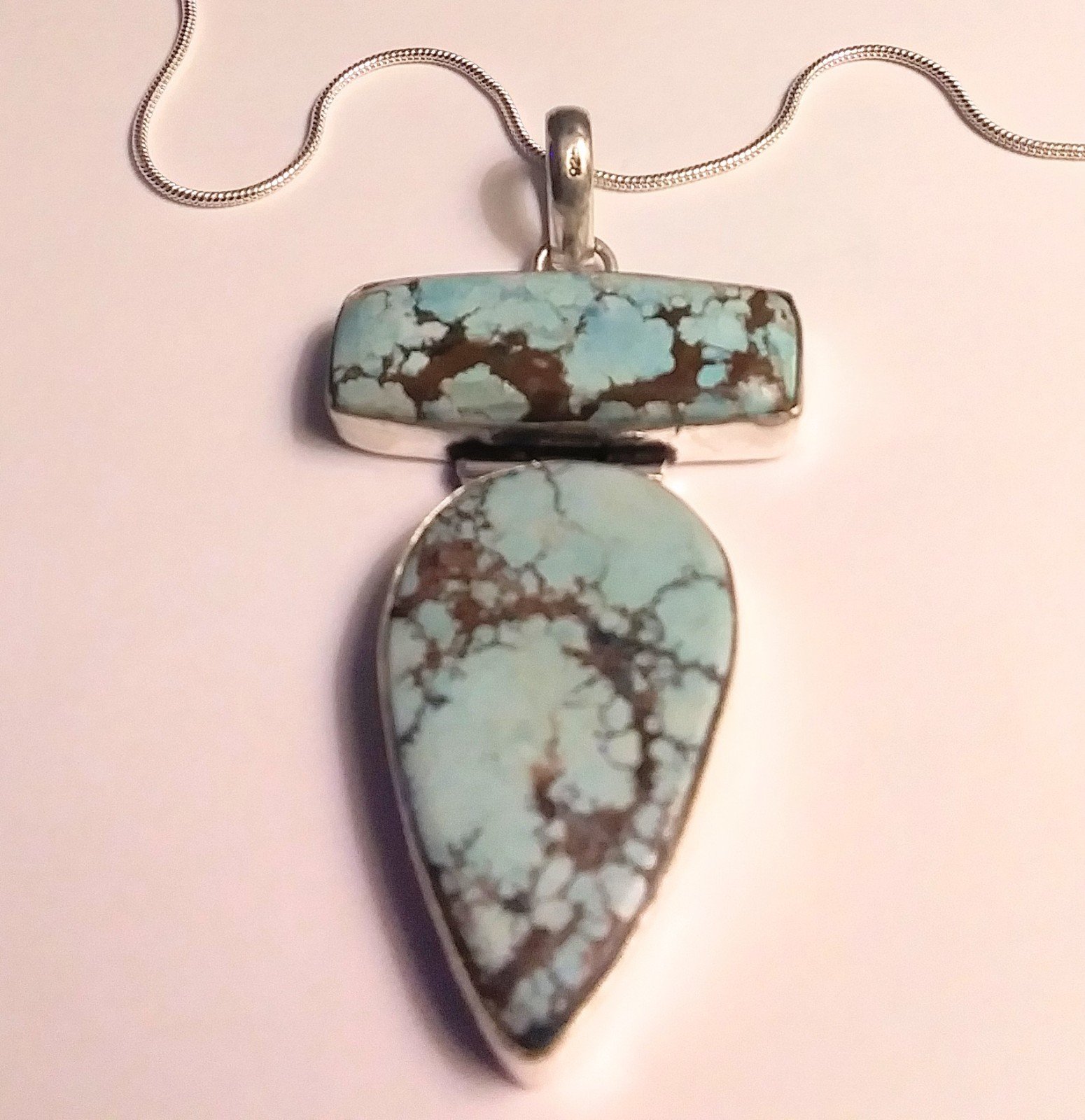 “SOLD” 925 Sterling Silver Turquoise Necklace