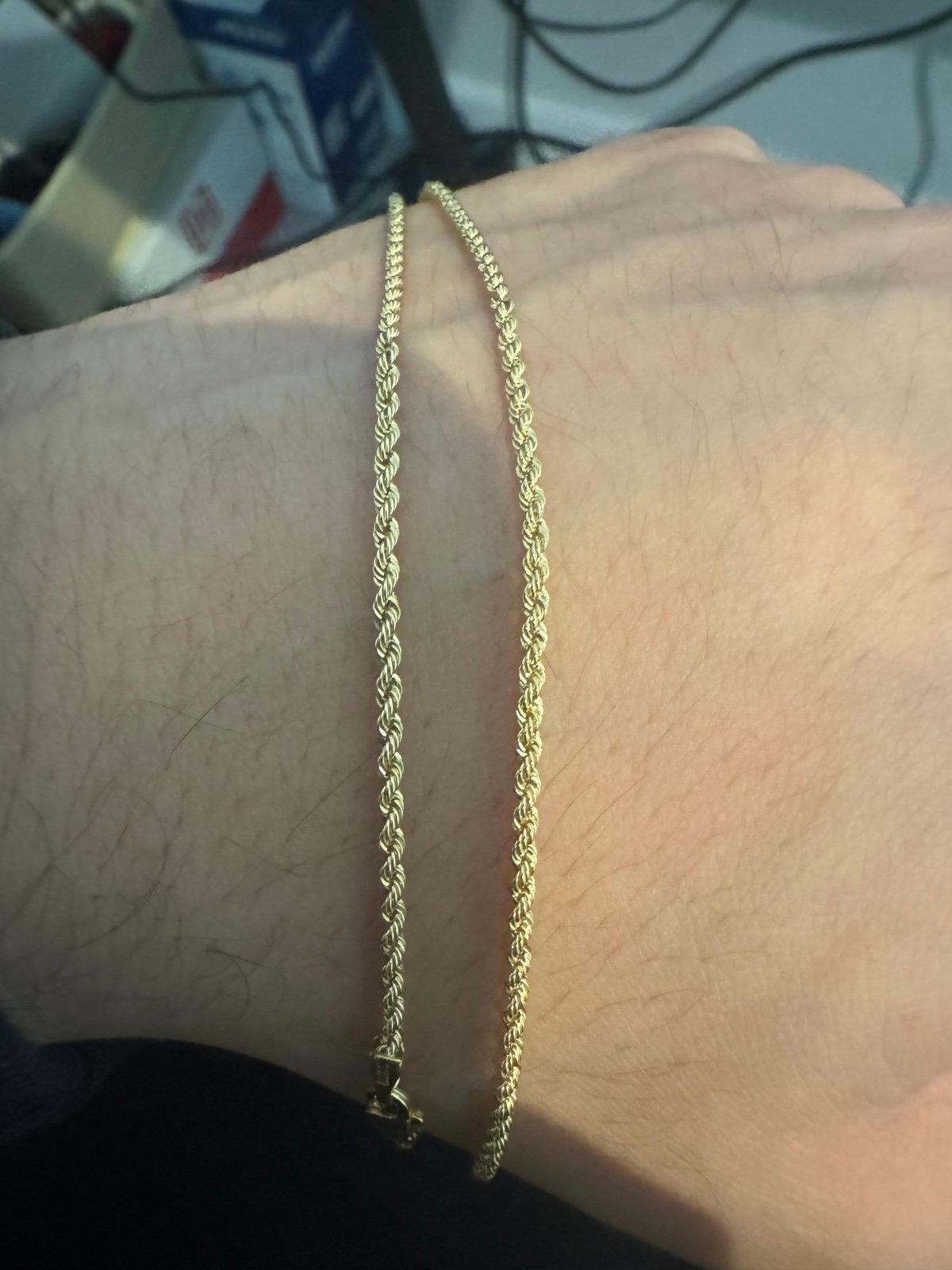 10k Solid Gold Rope Chain Gold Rope Necklace