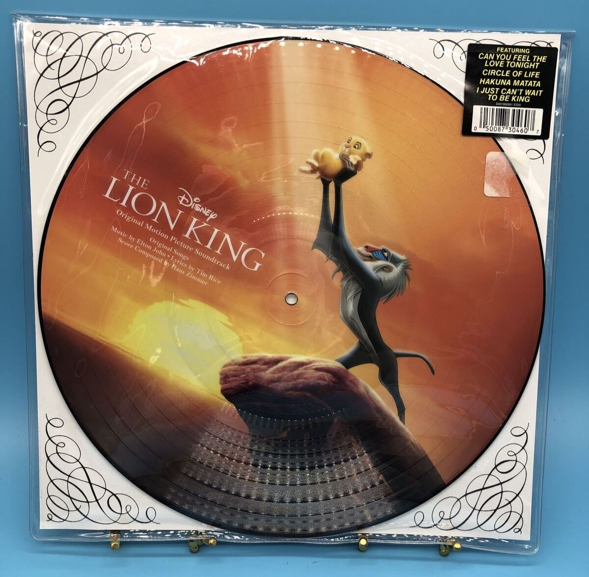 Disney SONGS FROM THE LION KING LP Record Album Double Sided Picture 2017