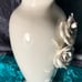 Vintage Princess House Porcelain Bud Vase White With 3D Roses
