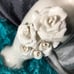 Vintage Princess House Porcelain Bud Vase White With 3D Roses