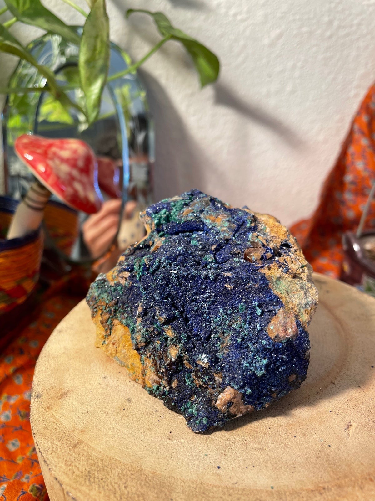 Raw Azurite Malachite Crystal Cluster