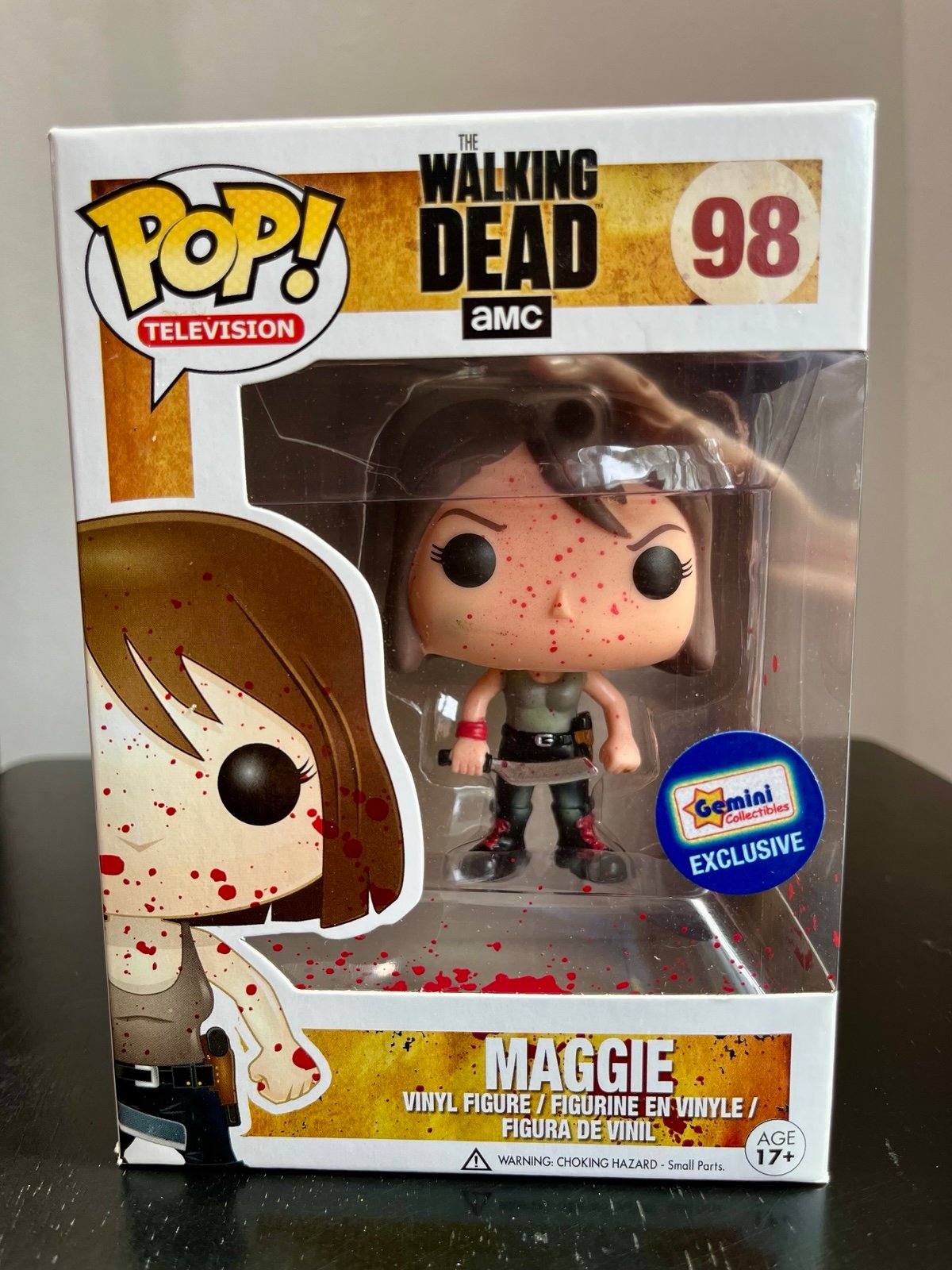 RARE Funko Pop The Walking Dead MAGGIE BLOODY #98 Gemini Exclusive In Armour