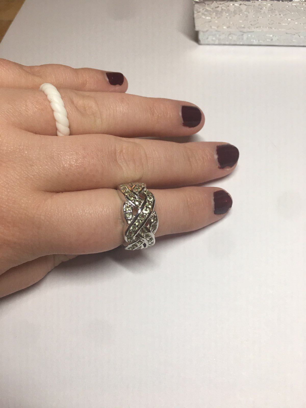 Size 5.5 Peridot sterling ring
