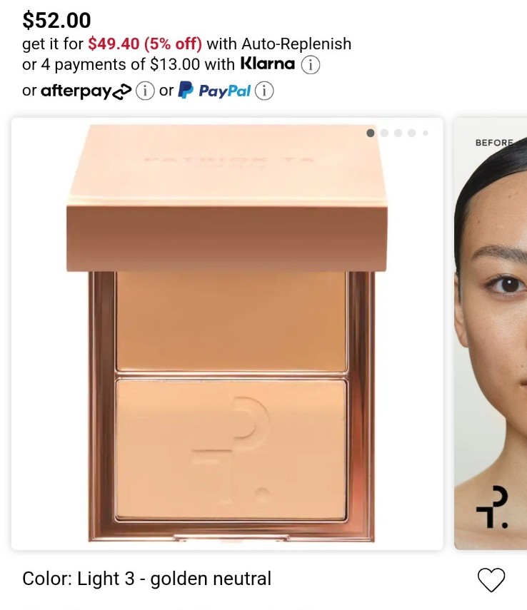 PATRICK TA Major Skin Crème Foundation and Finishing Powder Duo Light 3