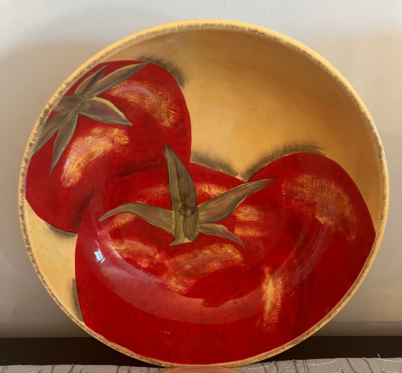 Certified International Stefania Ferri Large Pasta 13.25 Serving Bowl Tomato