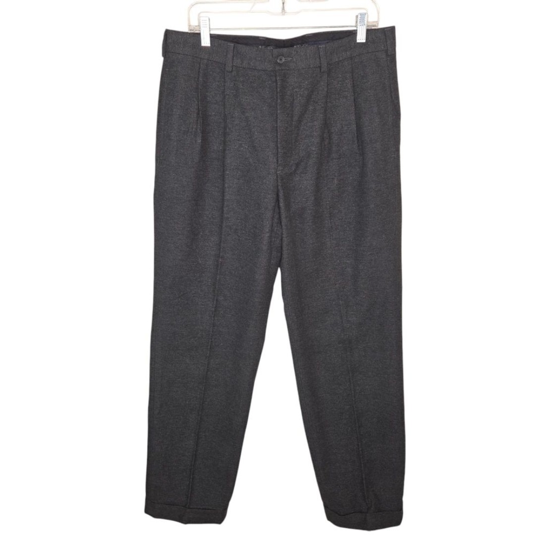 Brooks Brothers Elliot Pleated Cuffed Dress Pants Slacks Size 35x32 35