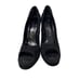 Pedro Garcia Peep Toe Suede Leather Pumps Womens 10 Black Career Office Formal