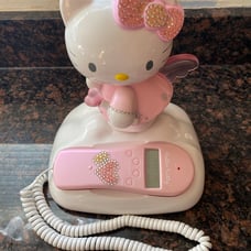Sanrio Hello Kitty Angel Caller ID Telephone Pink Landline 2003 KT2012