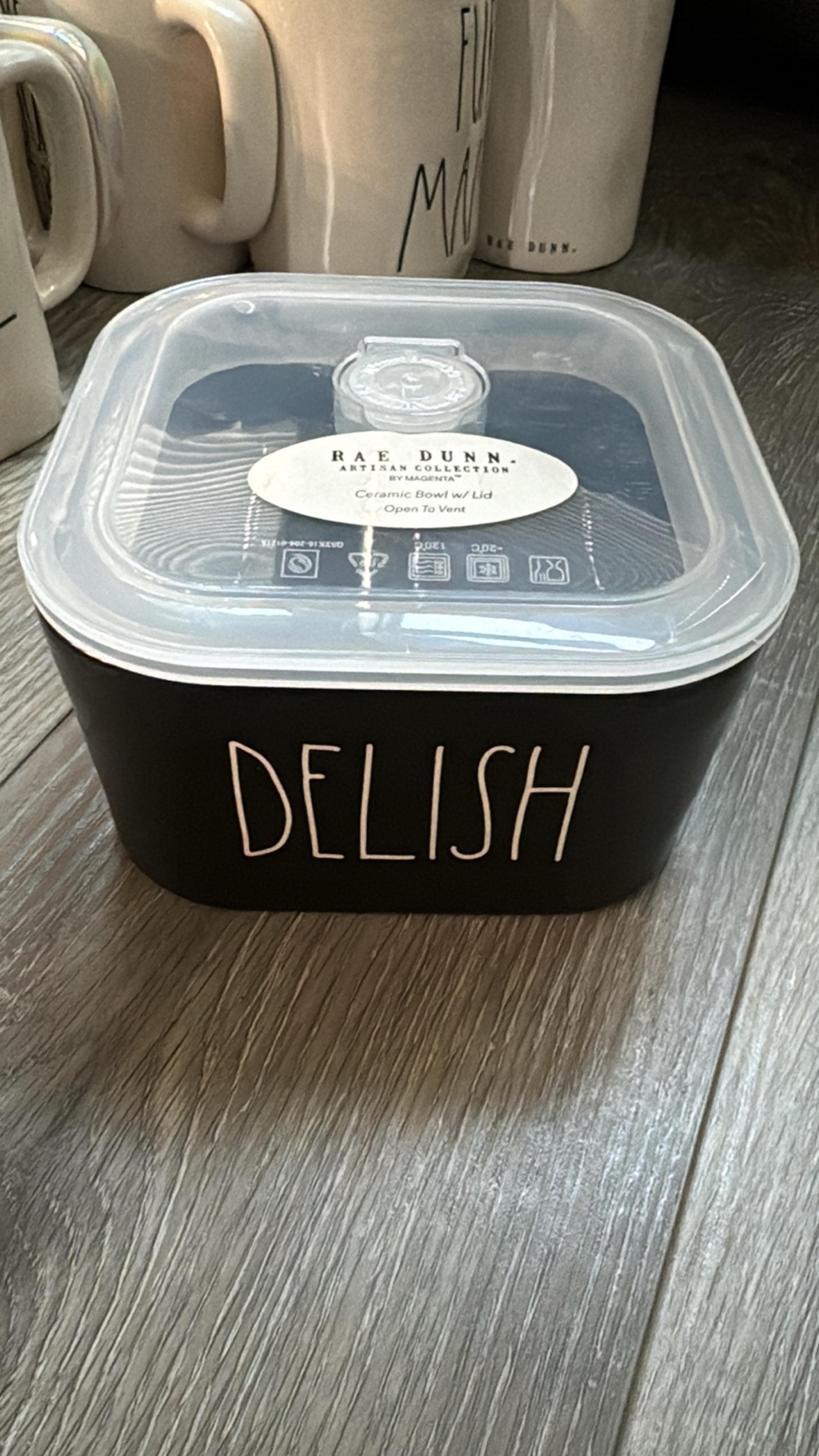 Rae Dunn ceramic food container