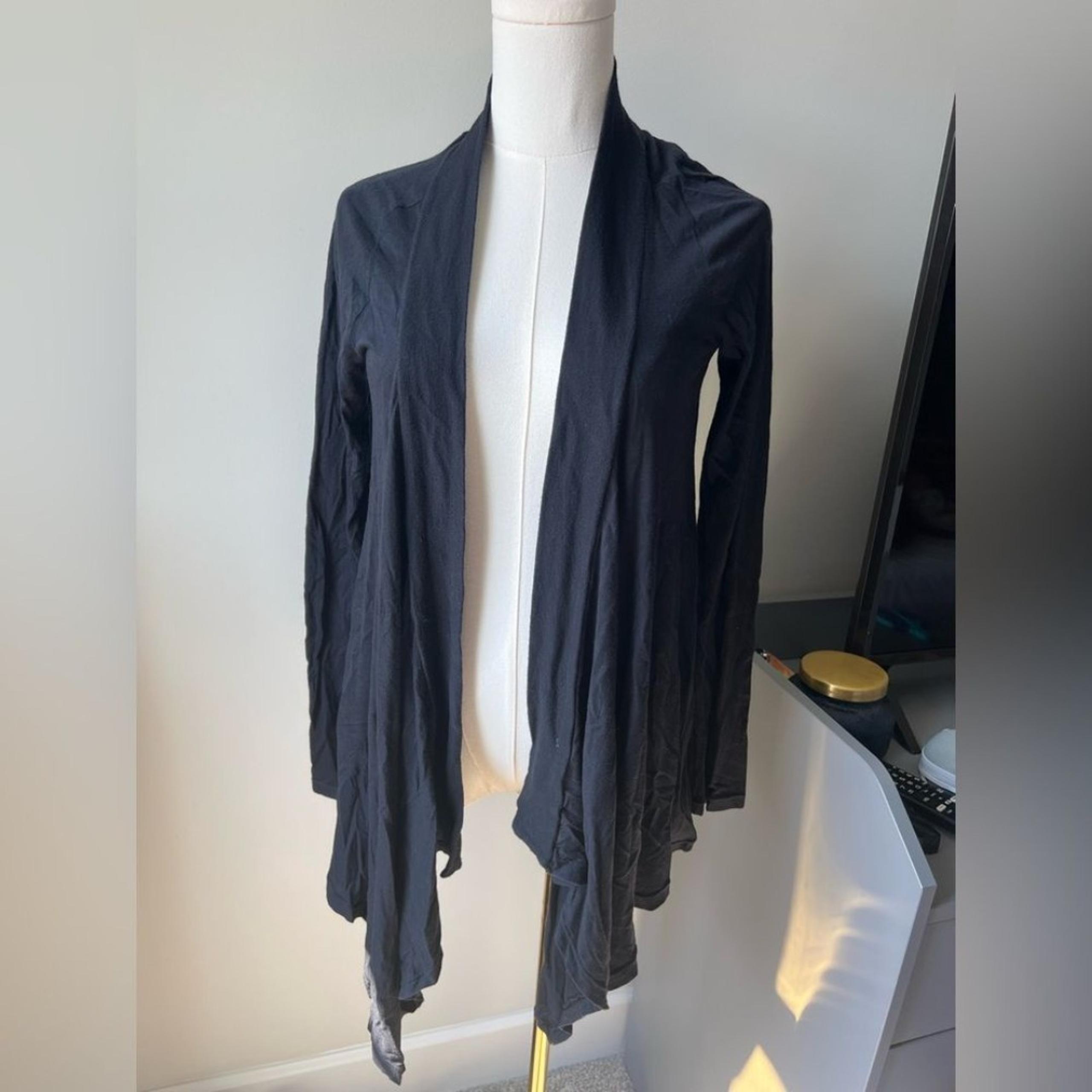 Splendid Black Open Front Cardigan Small
