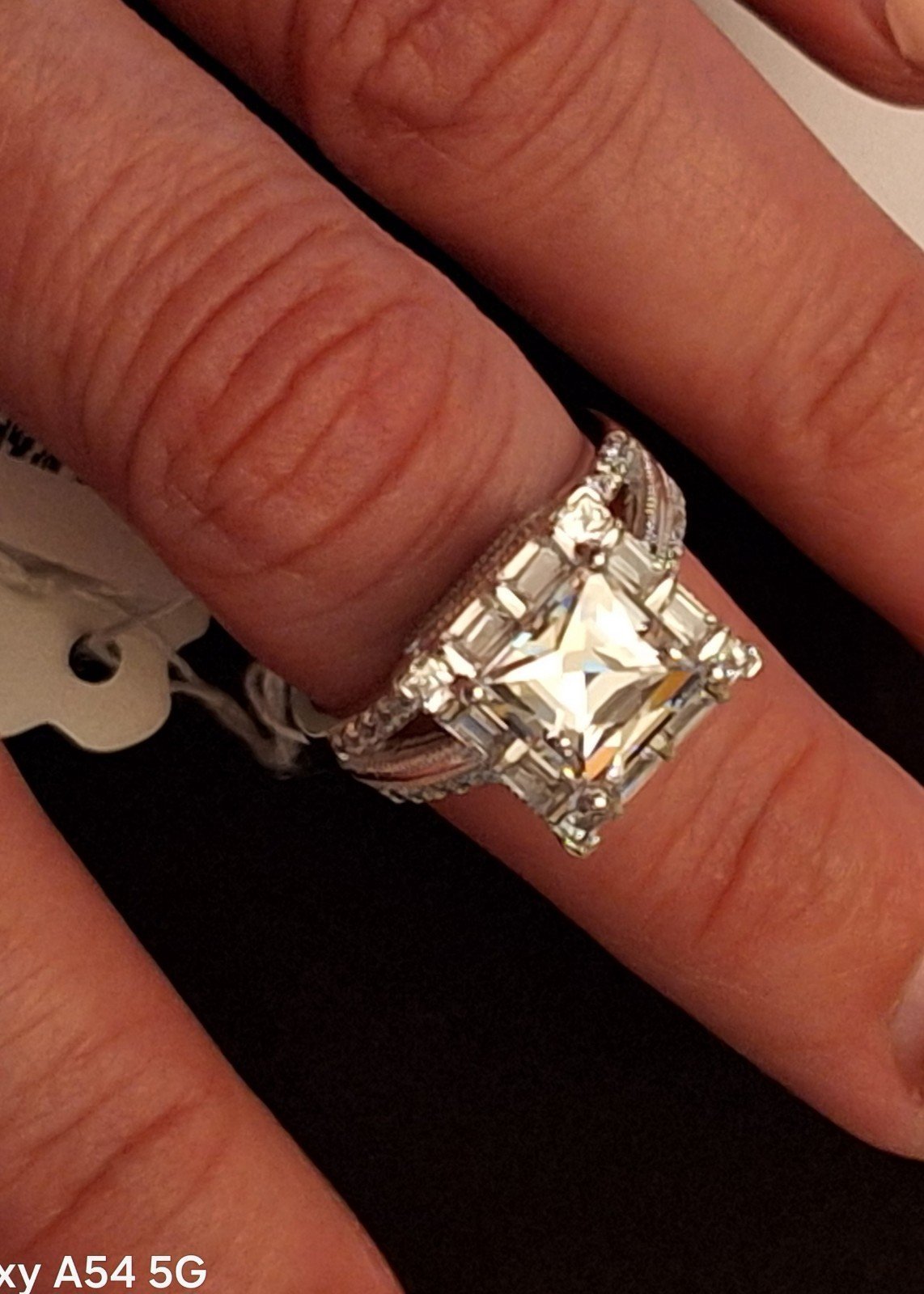 Solitaire Diamond Simulant Ring, Engagement ring