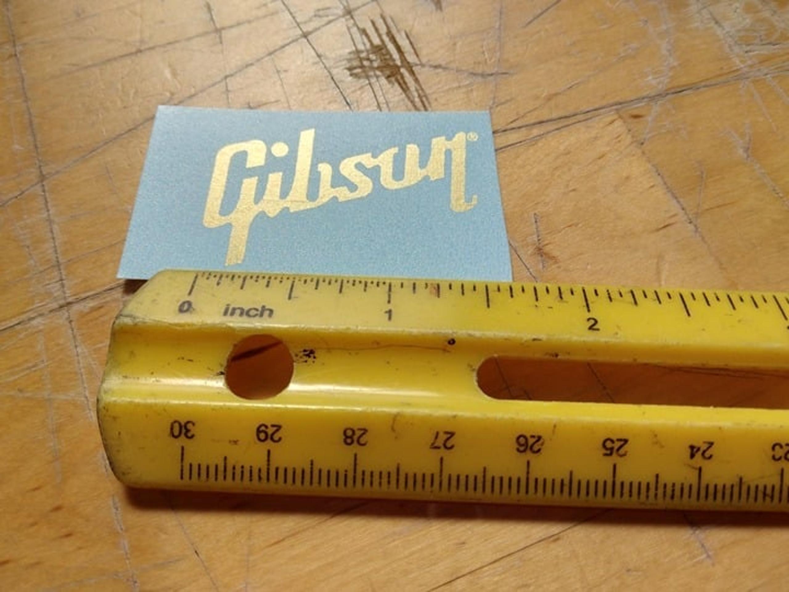 Gibson Headstock Waterslide Decal Reproduction Metallic Gold Ink