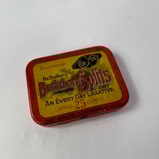 Antique Dr. Butler's Buckthorn Splits Laxative Pills Advertising Tin & Contents