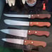 Regent Forge Butcher Block Knives Cutlery Set Of 4 Wood Handles