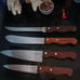Regent Forge Butcher Block Knives Cutlery Set Of 4 Wood Handles