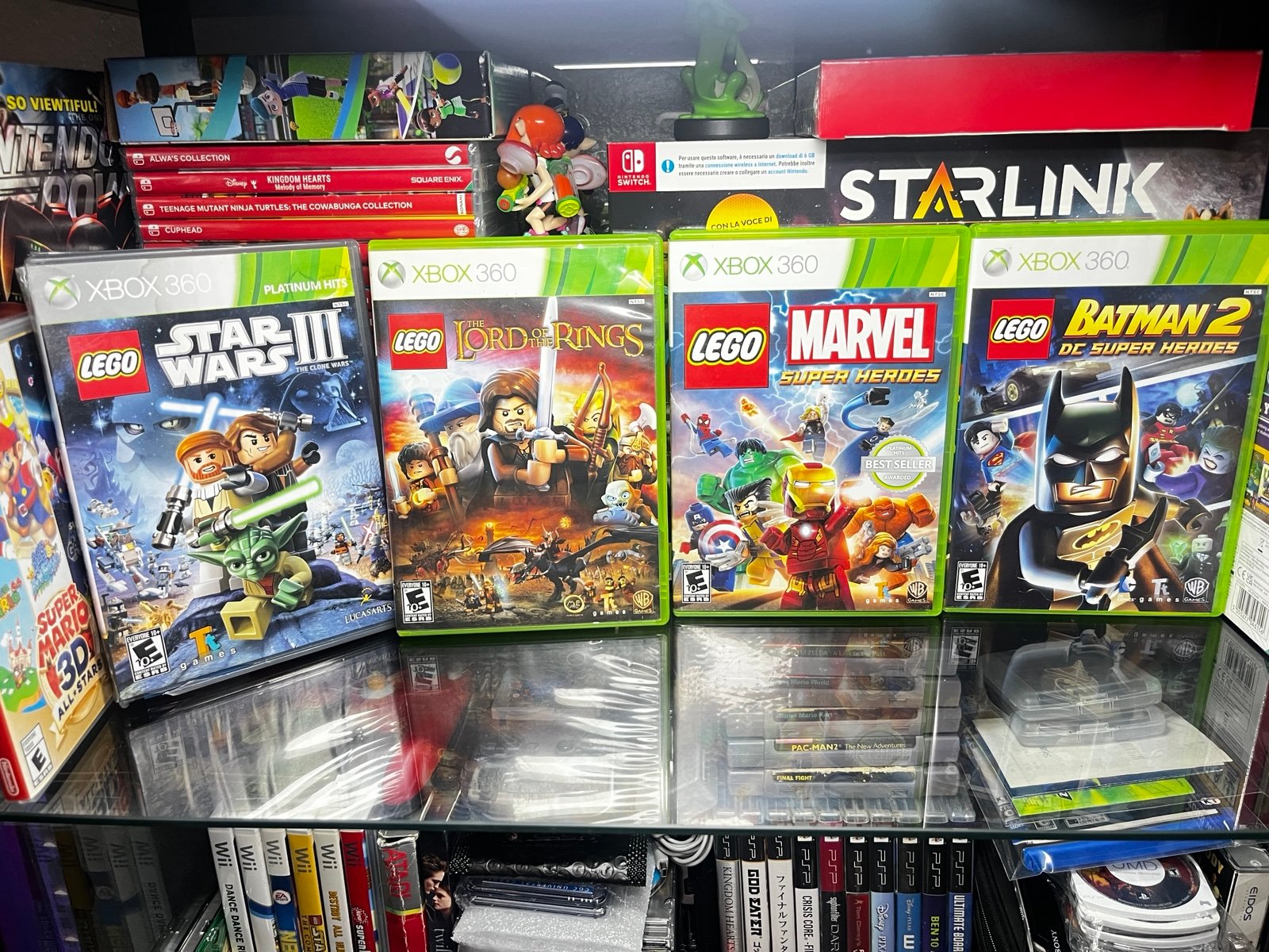 LEGO Star Wars, Lord of the Rings, Marvel Super Heroes, and Batman 2 on Xbox 360