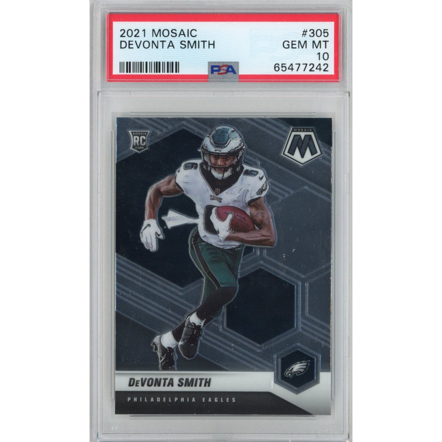 Graded 2021 Panini Mosaic DeVonta Smith #305 Rookie Card PSA 10