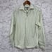BCBG Men’s Dress Shirt sz M 15.5-34/35 Green Striped Cotton Y2K #F272