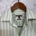 BCBG Men’s Dress Shirt sz M 15.5-34/35 Green Striped Cotton Y2K #F272