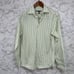 BCBG Men’s Dress Shirt sz M 15.5-34/35 Green Striped Cotton Y2K #F272