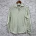 BCBG Men’s Dress Shirt sz M 15.5-34/35 Green Striped Cotton Y2K #F272