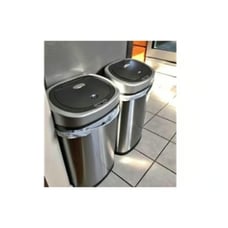 Kitchen Trash Can 13.2 Gallon Stainless Steel with Motion Sensor Hands Free Open