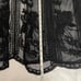 Black embroidered flowers mesh lace beach scalloped hem cover up kimono