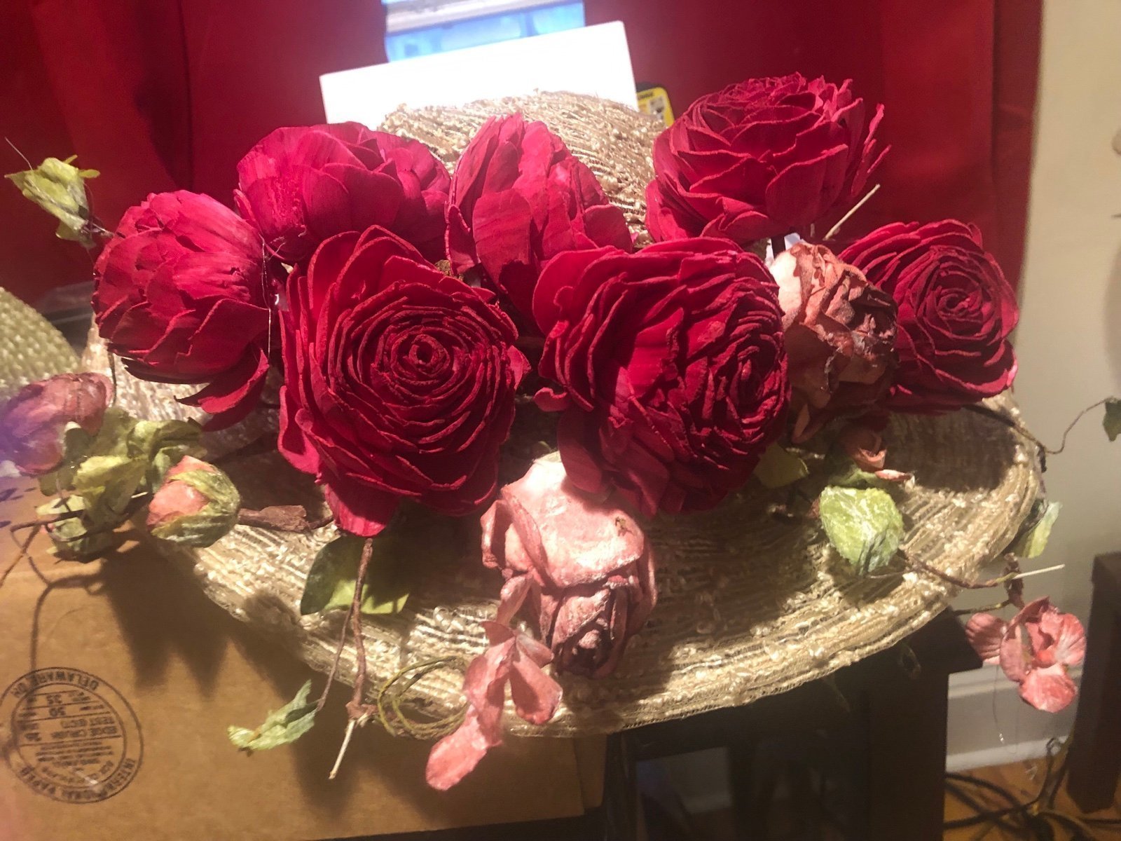 Beautiful Vintage Rose Kentucky derby hat