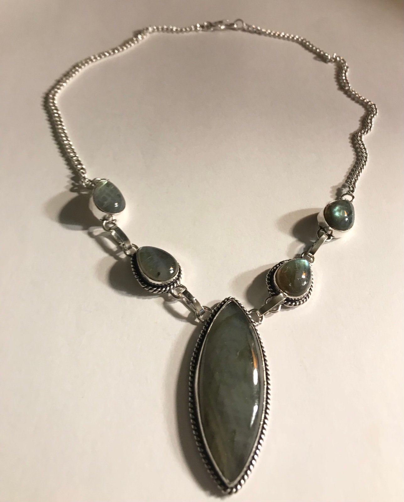 Labradorite 925 Sterling Silver Necklace