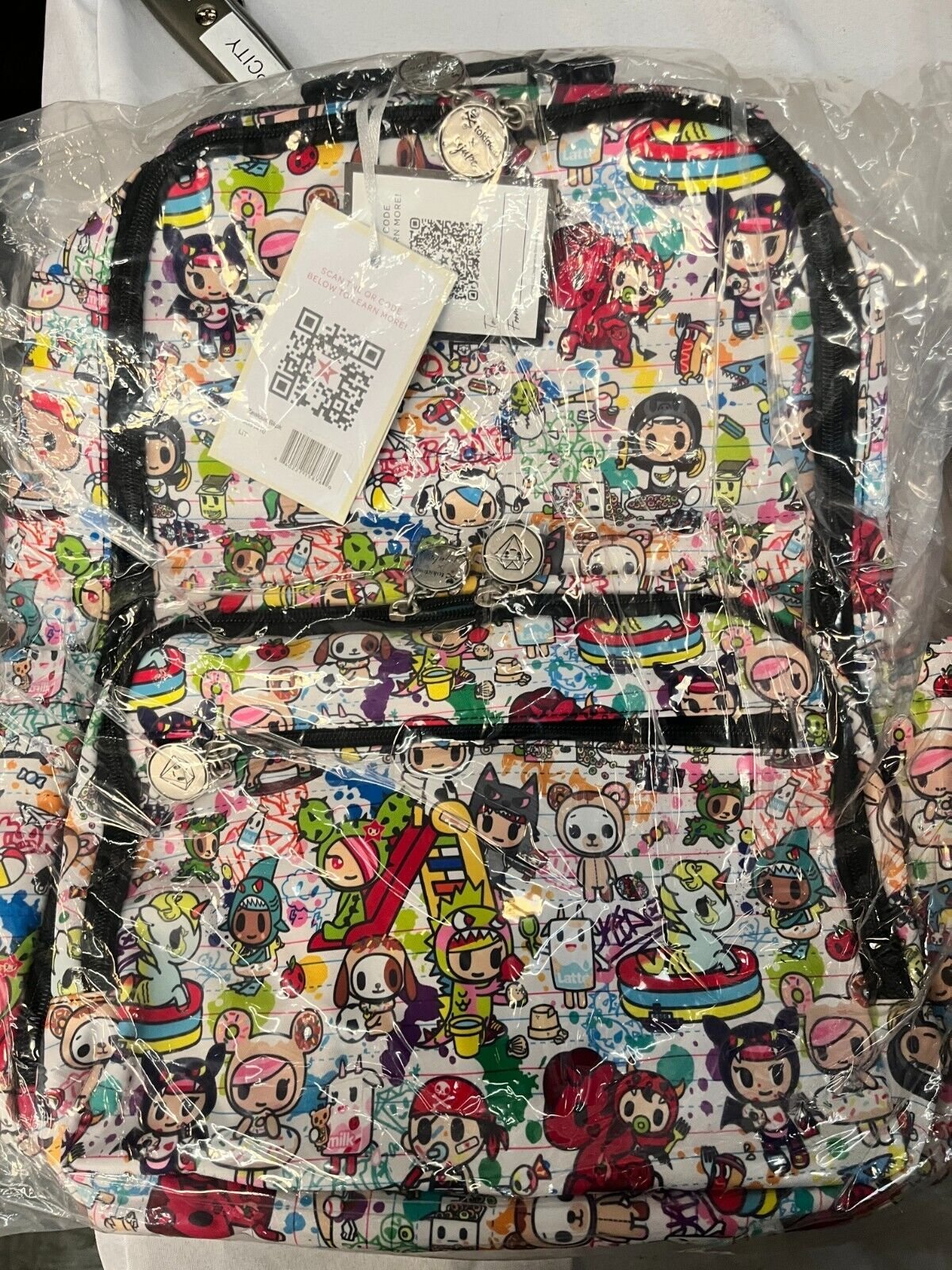 Jujube White Colorful Backpack LIT
