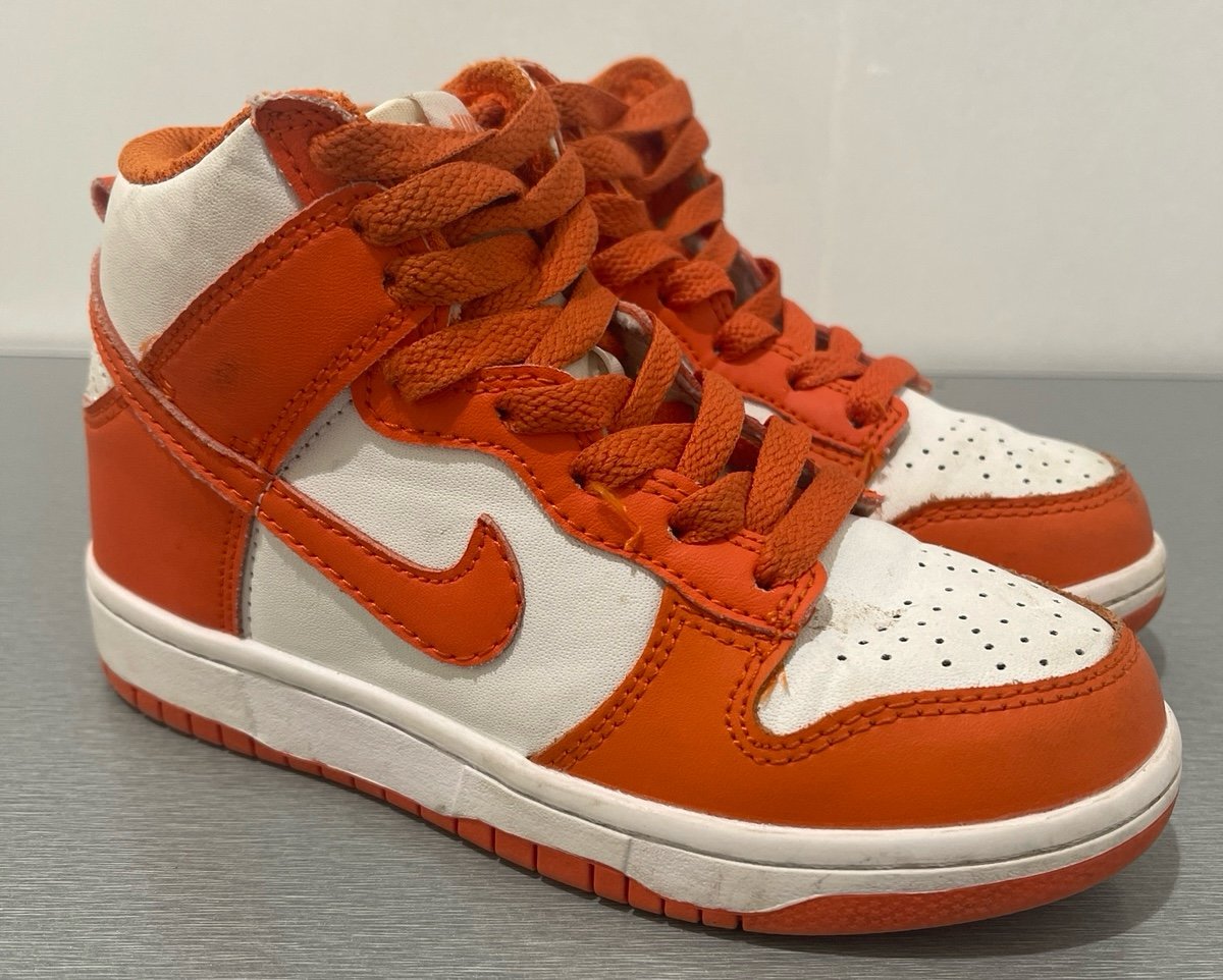 Nike Dunk High Syracuse Orange White Preschool Size 12.5C
