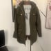 Michael Kors olive green rain jacket w/ hood & gold hardware size medium NWOT