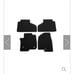 First and second row carpeted floor mats jet black