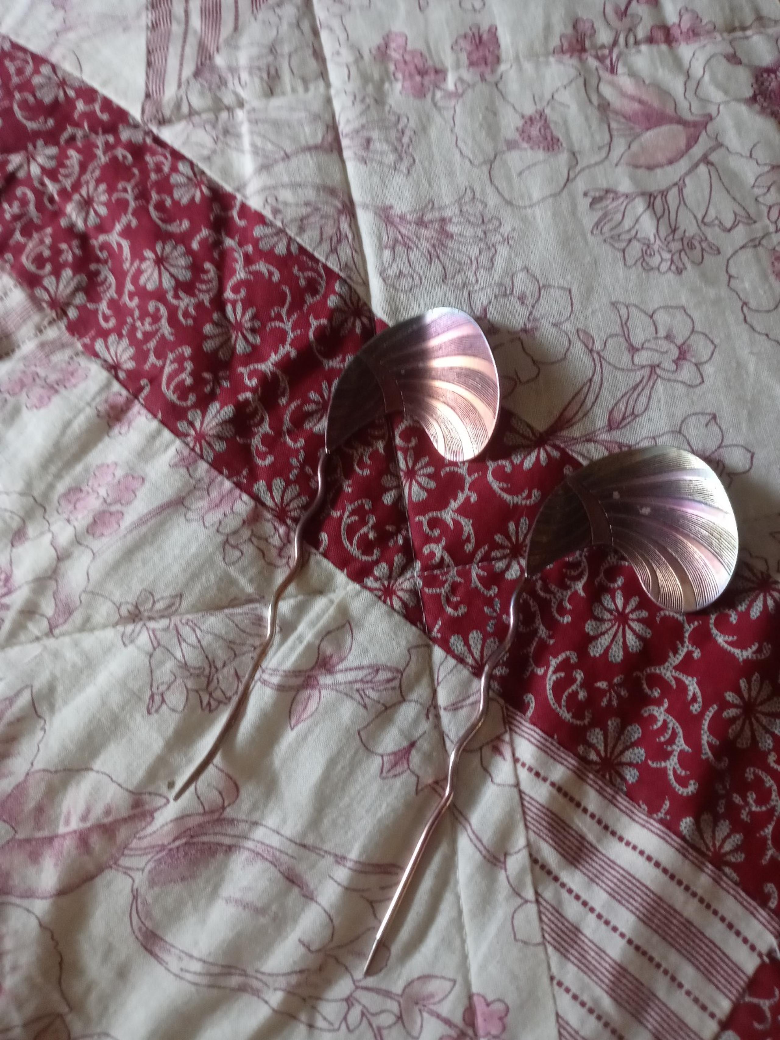 vintage metal asian hair pins